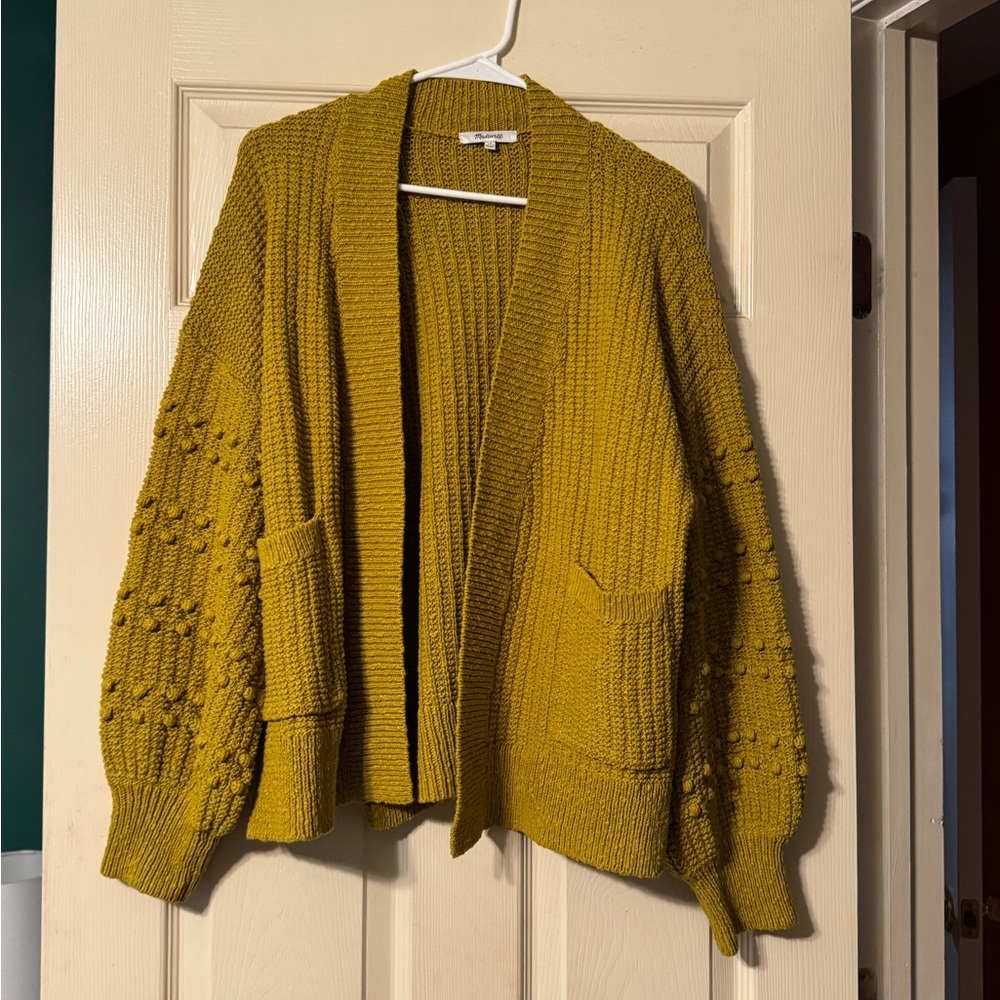 Madewell Mustard Cardigan Sweater